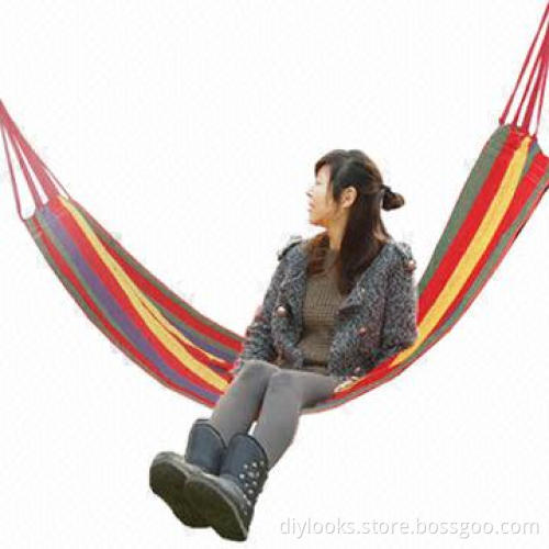200cm Portable Multicolor Camping Outdoor Canvas Hammock